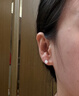 周大生【生日礼物】淡水珍珠耳钉925银耳饰简约送女友珠径约6-6.5mm 实拍图
