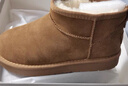 红蜻蜓雪地靴女秋冬加绒百搭棉鞋保暖短靴女靴WLC43470棕色37 实拍图