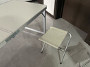 汤能优品折叠桌户外夜市摆摊地推便携式折叠小桌子简易家用折叠餐桌椅组合 极光白120*60+布凳*4【60%购买】 实拍图