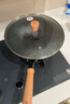 京东京造 炒锅 铁锅炒菜电磁炉燃气灶平底【健康无涂层】进口极铁带盖30cm 实拍图