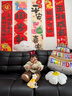 多美忆周岁抓周生日布置周岁生日布置背景墙男女蛇宝宝周岁挂布茁壮成长 实拍图