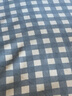 老粗布100纯棉床单单件宿舍单人全棉加厚床笠棉麻条纹被单三件套 【吸湿透气 亲肤舒睡】蓝小格 床单120x230cm【适用于0.9米床】 实拍图