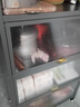 七序厨房收纳柜落地多层钢制餐边收纳碗柜防尘微波炉烤箱厨具储物柜 【宽35cm】-默认灰色 【加厚款】长50*高80cm-二门三层 实拍图