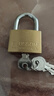 梅花（BLOSSOM）铜挂锁 宿舍家用门锁 防盗窗锁防水防锈锁 车厢柜门锁45MM（075） 实拍图
