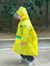 牧萌儿童雨衣带书包位男童女童女孩加长全身学生雨披 黄色恐龙 2XL 实拍图