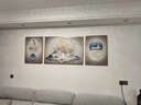 瑞尚（RUISHANG） 北欧客厅装饰画轻奢沙发背景墙挂画简约墙上壁画餐厅玄关墙画 家和万事兴E 左右40*60+中间80*60晶瓷面黑框 实拍图