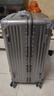 狄斯顿保罗行李箱大容量30英寸超大号结实耐用合金硬壳密码箱出国托运旅行箱 灰色【加厚加深铝框+全封闭干湿内衬】 24英寸  【USB+杯架+挂钩+支架】 实拍图