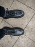强人休闲鞋皮鞋头层牛皮透气舒适户外运动男鞋 JDA73226 黑色 39 实拍图
