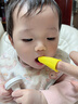 马博士指套牙刷婴儿硅胶手指套牙刷1-3岁宝宝乳牙刷舌苔清洁器黄色斜面 实拍图
