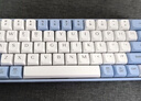 狼途GK65机械键盘 有线/无线/蓝牙/三模 65键 键盘游戏电竞电脑办公平板  天蓝 红轴 实拍图