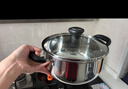 爱仕达（ASD）汤锅304不锈钢蒸汤锅 炖煮锅复底小汤锅22CM燃气电磁炉通用奶锅B1 实拍图