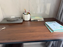 馨美凯电脑桌台式家用简易书桌办公桌简约现代工作台租房卧室学习写字桌 【单桌1.6cm厚桌面】黑架+深胡桃 长100cm*宽60cm*高74cm 实拍图