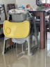 HUAERLE宝宝餐椅家用同款肯德基婴儿餐椅可调高度吃饭餐桌多功能学坐椅子 豪华款【黄色餐盘+坐垫+轮子】 实拍图