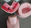 巨能 电动牙刷u型全自动智能声波感应式软毛防水成人男女情侣牙刷三面洁牙神器正畸可用牙刷巴氏刷牙法 成人款（JN268)-粉色 实拍图