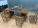 赣荣实木大板茶桌椅组合一桌五椅新中式简约茶几办公室阳台家用泡茶台 抽屉款石盘大板1围椅4月牙椅 1.8米新中式四抽屉款 实拍图