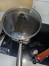 炊大皇炒锅304不锈钢有钛炒菜锅煎锅平底不粘炒锅32cm 可立可视盖不挑灶 实拍图