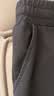 CLOR纯棉休闲裤子男春秋款阔腿潮流舒适运动宽松直筒长裤CM01黑色3XL 实拍图
