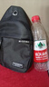 运动跑步包男休闲斜挎包手机包防泼水健身包女单肩包 黑色 实拍图