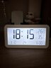 码仕闹钟学生温湿度计大屏充电电子智能夜光儿童起床专用神器LCD床头钟开学必备Q198白开学季礼物 实拍图