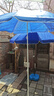 遮阳伞户外太阳伞大伞摆摊伞庭院伞雨伞双层折叠夜市伞商用广告伞 防锈款【蓝色】2.2M加厚银胶防晒 实拍图