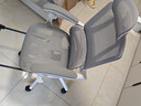 南皇人体工学办公椅电竞椅久坐打游戏办公室椅子久坐不累人工力学座椅 镂空双背白-4级杆-尼脚-带搁脚-155°任意后躺 120-155度(含) 联动扶手 实拍图