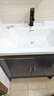 优莱可可落地式浴室柜陶瓷一体盆洗手盆柜组合卫生间洗脸盆洗漱台池太空铝 绅士灰落地大门70cm 实拍图