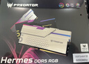 宏碁掠夺者（PREDATOR）48G(24G×2)套装 DDR5 6000频率 台式机内存条 Hermes冰刃系列 RGB灯条(C28) 白色 AI电脑配件 实拍图