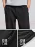 森马（Semir）舒服裤|休闲裤男纯色锥形裤发热易打理冬季长裤抓绒裤子通勤 黑色90001 M 实拍图