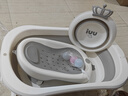 iuu婴儿洗澡盆儿童浴盆大号宝宝可折叠可坐可躺新生儿童用品 【官方补贴】浴盆+可调节浴架+脸盆-北欧灰 材质：食品级PP材质，安全无异味 实拍图