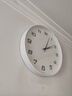 京东京造 木语系列挂钟 钟表挂墙时钟客厅电子钟35cm可可白 实拍图