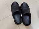 稻草人洞洞鞋男士钓鱼凉鞋工装户外穿运动大码防滑涉水沙滩拖鞋黑 42-43 实拍图