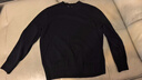 京东京造【可机洗】保暖毛衣男圆领针织衫柔软打底羊毛衫 黑色 L 实拍图