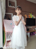 冇匠女童连衣裙夏装宝宝公主裙2024生日演出礼服花童洋气白婚纱裙 白色 110cm(建议身高105cm宝宝左右穿) 实拍图