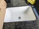箭牌方形台下盆洗脸盆洗手盆家用陶瓷盆单盆卫生间嵌入式面盆阳台台盆 20寸平底方盆51*35cm送箭牌下水器 实拍图
