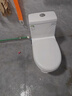 柯鲸 家用马桶坐便器大冲力超漩虹吸式静音连体座便器小户型抽水马桶 经济款  （400坑距）直冲式+大冲力 实拍图