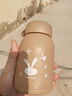 【京东物流送货上门】萌萌兔卡通水杯女牛奶玻璃杯创意便携杯子 咖色萌萌兔 330ml 1只 实拍图