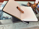 法拉蒙笔记本本子A5加厚记事本商务羊巴皮面复古笔记本文具工作日记本会议记录本办公文具可定制 黑色 实拍图