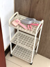 京东物流 落地小推车置物架家用玩具零食办公桌卫生间厨房储物架 白色三层 实拍图