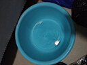新款圆形家用洗脸盆加厚卫生间厨房洗衣洗菜洗脚宿舍泡脚盆 湖水蓝 中号【直径27CM】 实拍图