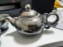 建缘天成建盏茶杯油滴兔毫鹧鸪斑柿红乌金百花菊花陶瓷杯子随缘盏 1把双耳壶-容量约200cc 实拍图