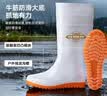 胜丽 食品靴卫生靴白色防滑耐油耐酸碱食品厂酒店厨房鞋高筒雨鞋FPB608 39码1双 实拍图