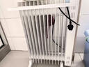 美的（Midea）【金缕衣】取暖器家用/电暖器/电暖气/加湿烘衣/13片全屋取暖器/节能电热油汀取暖器NY2213-18GW 实拍图