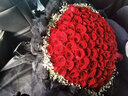 来一客鲜花速递99朵红玫瑰花束生日礼物表白送女友全国同城配送 99朵红玫瑰女神款 实拍图