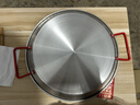 onlycook不锈钢盘子菜盘 家用小吃盘双耳盘 干锅海鲜盘电磁炉可用 28cm 实拍图