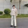 Foss Phil户外机能风工装裤男春夏防风防泼水宽松休闲冲锋裤8527浅灰L 实拍图