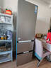 海尔（Haier）「真省电」310L三门冰箱黑金净化一级能效风冷无霜BCD-310WGHD3E7WV(银)国家补贴 实拍图