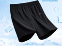 鸿星尔克短袖男夏季新款冰感速干衣跑步健身休闲百搭t恤衫运动上衣T恤男士 【透气运动短裤男】正黑-3033 2XL 实拍图