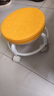 【京喜甄选】椅子万向轮美缝凳子带轮旋转擦地矮凳美甲修脚凳滑轮 儿童凳-橘色款 实拍图