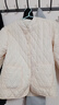 皮尔卡丹（pierre cardin）23年新款棉衣棉服女秋冬季菱格夹棉轻薄小棉袄新款装短款纯色外套 米白色 2XL 【建议135-150斤】 实拍图