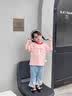 班喜迪女童短袖t恤夏季2026新款儿童半袖上衣洋气时髦宝宝衣服夏装童装 粉小猫 100 实拍图